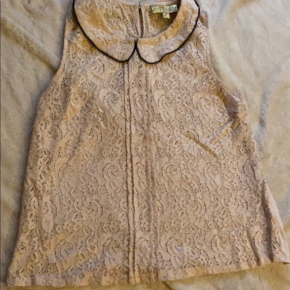 Light pink lace tank top